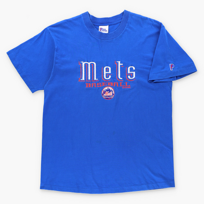 Vintage 1998 MLB Mets PRO LAYER Single Stitch Embroidered USA Made T-Shirt (L)