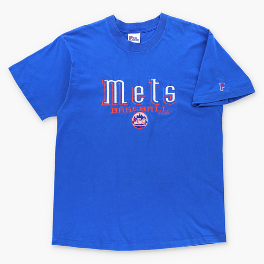 Vintage 1998 MLB Mets PRO LAYER Single Stitch Embroidered USA Made T-Shirt (L)