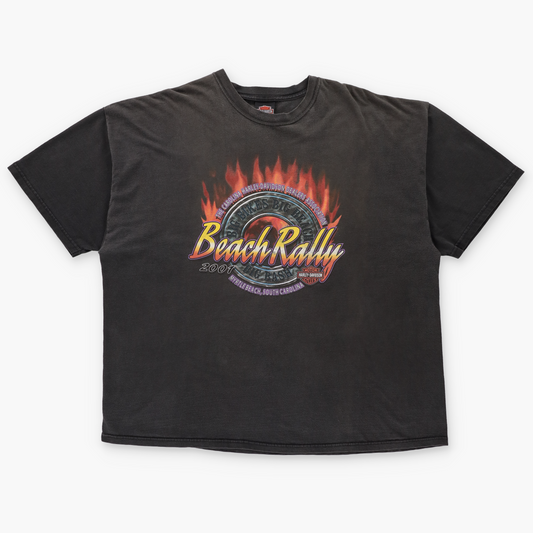HARLEY DAVIDSON "Beach Rally 2001" USA Made Double Sided T-Shirt (XXXL)