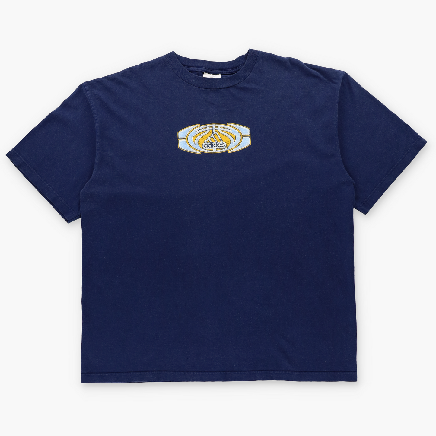 ADIDAS 3D Puffy Logo Graphic Dark Blue T-Shirt (XL-XXL)