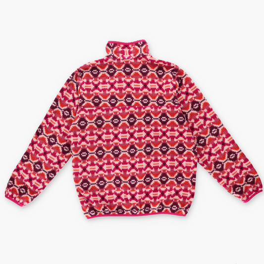 PATAGONIA Synchilla Pink Aztec Pattern 1/4 Snap-T Fleece Sweatshirt (S-M)