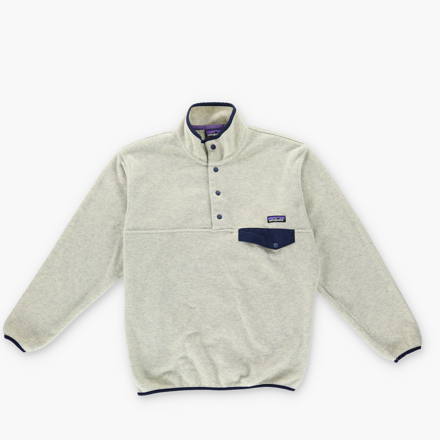 PATAGONIA Synchilla 1/4 Snap-T Oatmeal Fleece Sweatshirt (M)