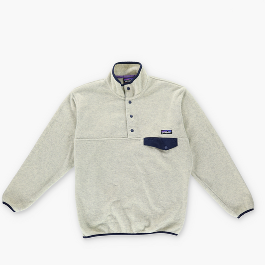 PATAGONIA Synchilla 1/4 Snap-T Oatmeal Fleece Sweatshirt (M)