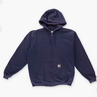 CARHARTT K185 Navy Vintage Hooded Zip-Up Sweatshirt (L-XL)