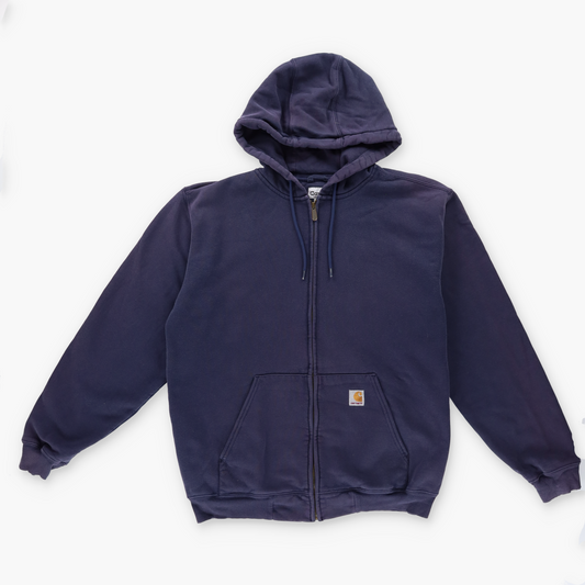 CARHARTT K185 Navy Vintage Hooded Zip-Up Sweatshirt (L-XL)
