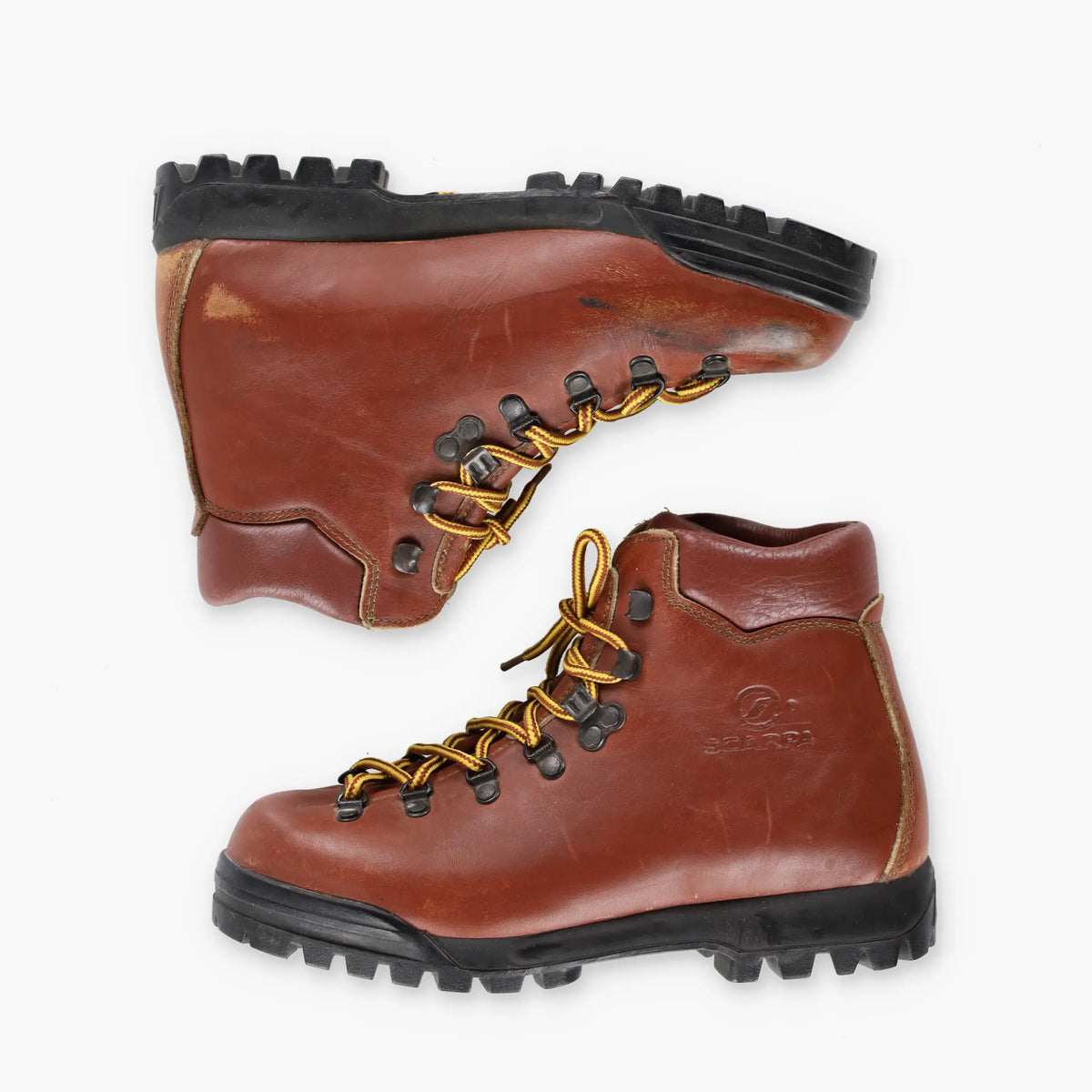 Vintage SCARPA Italy Made Brown Lace Up Hiking Boots (37.5)