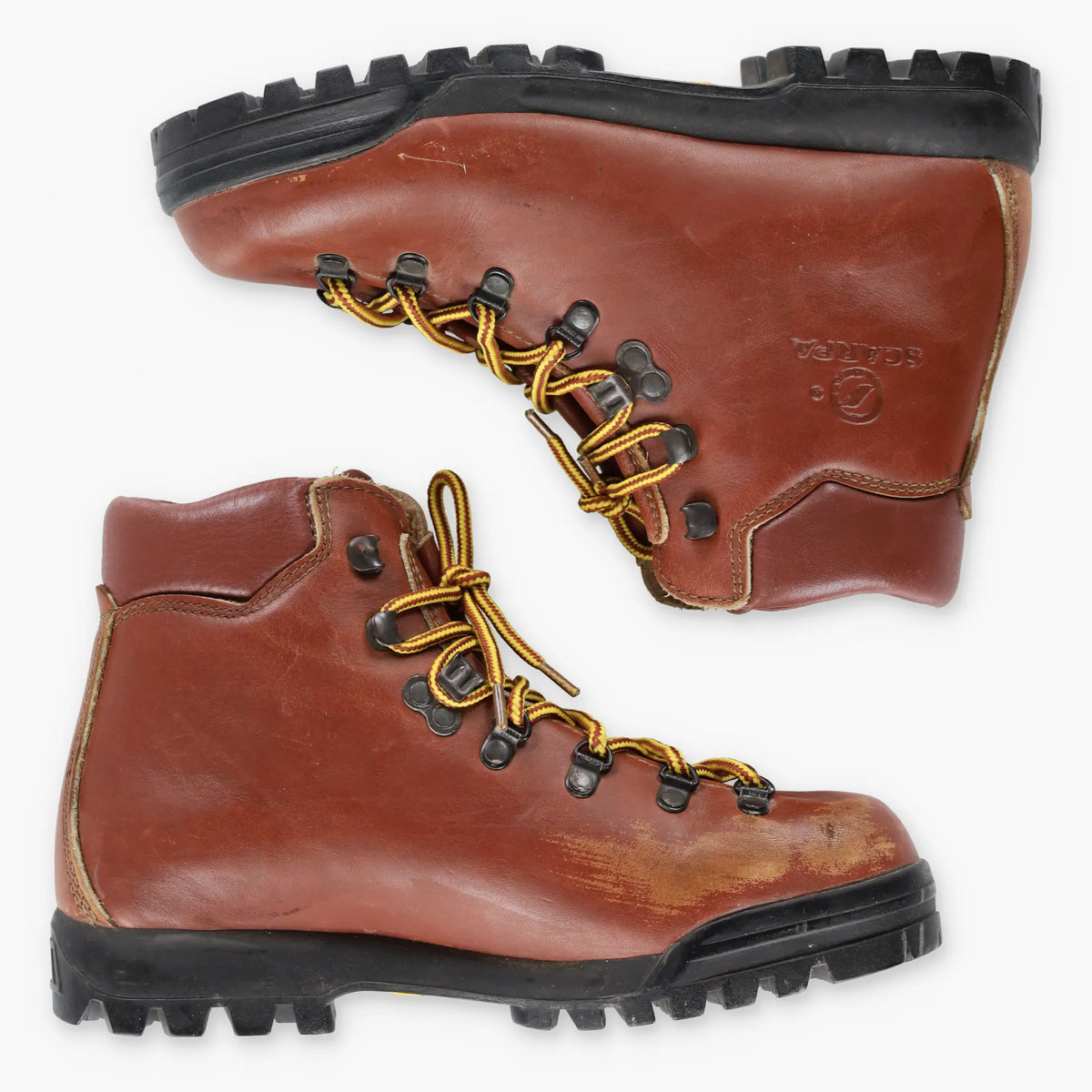 Vintage SCARPA Italy Made Brown Lace Up Hiking Boots (37.5)