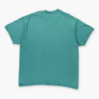 Vintage NIKE AIR 90's Spell Out Swoosh Logo USA Made Forest Green T-Shirt (L)