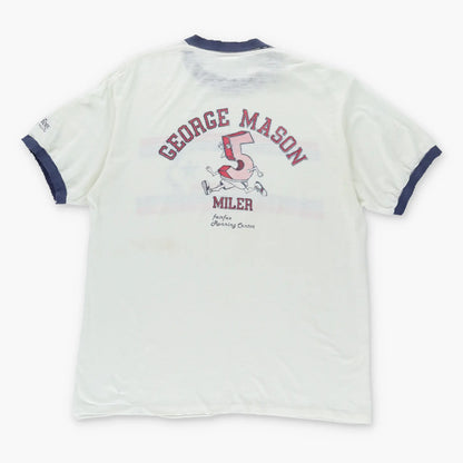Vintage CONVERSE 80'S #5  'Fairfox Running Centre' Paper Thin Single Stitch Ringer T-Shirt (M)