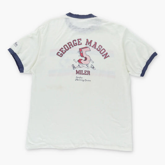 Vintage CONVERSE 80'S #5  'Fairfox Running Centre' Paper Thin Single Stitch Ringer T-Shirt (M)