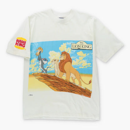 Vintage LION KING X BURGER KING Disney Simba Single Stitch White T-Shirt (XL)