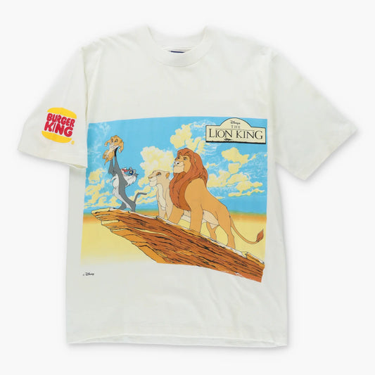 Vintage LION KING X BURGER KING Disney Simba Single Stitch White T-Shirt (XL)