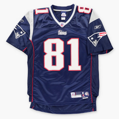 REEBOK New England Patriots NFL Randy Moss #81 American Football Jersey (M TALL)