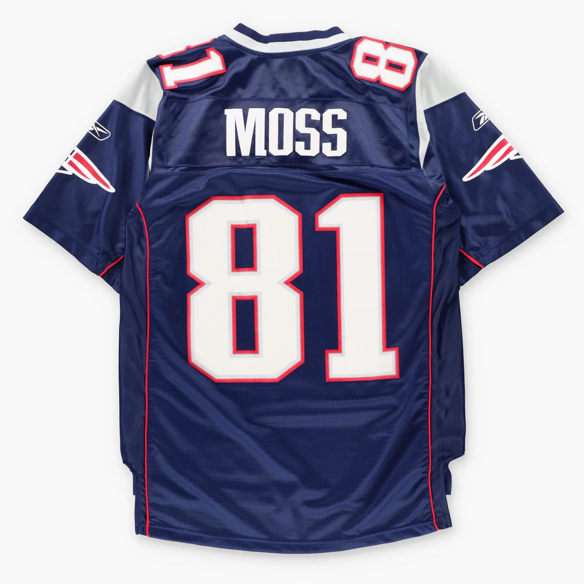 REEBOK New England Patriots NFL Randy Moss #81 American Football Jersey (M TALL)