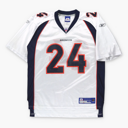 REEBOK Denver Broncos NFL Champ Bailey #24 American Football Jersey (L)
