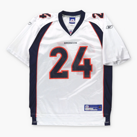 REEBOK Denver Broncos NFL Champ Bailey #24 American Football Jersey (L)