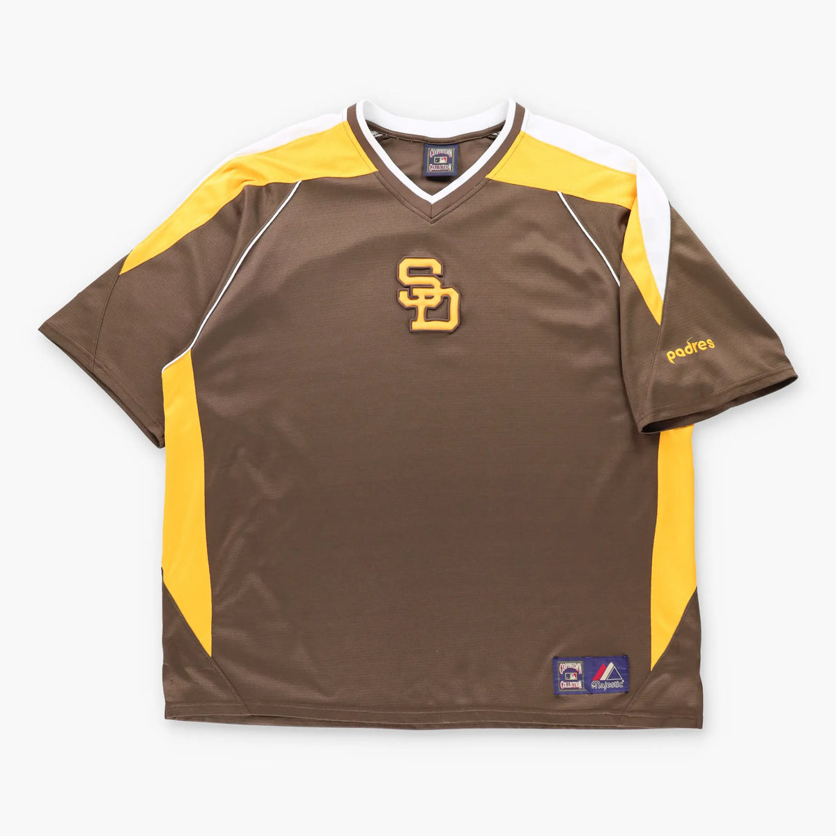 Vintage MLB San Diego Padres MAJESTIC 'Cooperstown Collection' Baseball Jersey (XXXL)