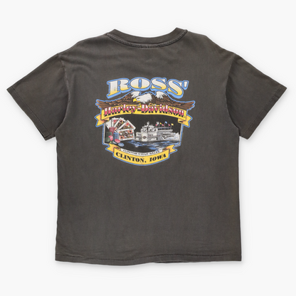 HARLEY DAVIDSON Double Sided Riverboat Casino Single Stitch Front Pocket Tee USA Made (M-L)
