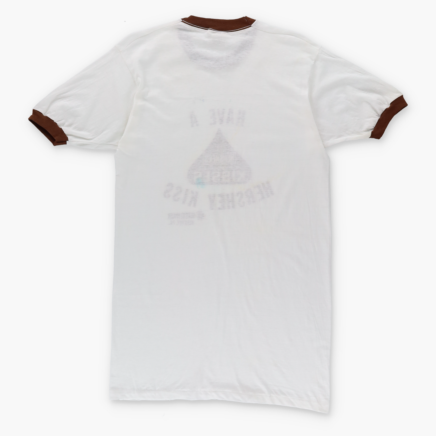 Vintage HERSHEY'S 70s Single Stitch Brown & White Ringer T-Shirt (M Tall) Vintage Sole Melbourne