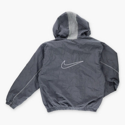 Vintage NIKE Embroidered Big Back Swoosh Hooded Windbreaker Jacket (M)