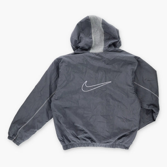 Vintage NIKE Embroidered Big Back Swoosh Hooded Windbreaker Jacket (M)