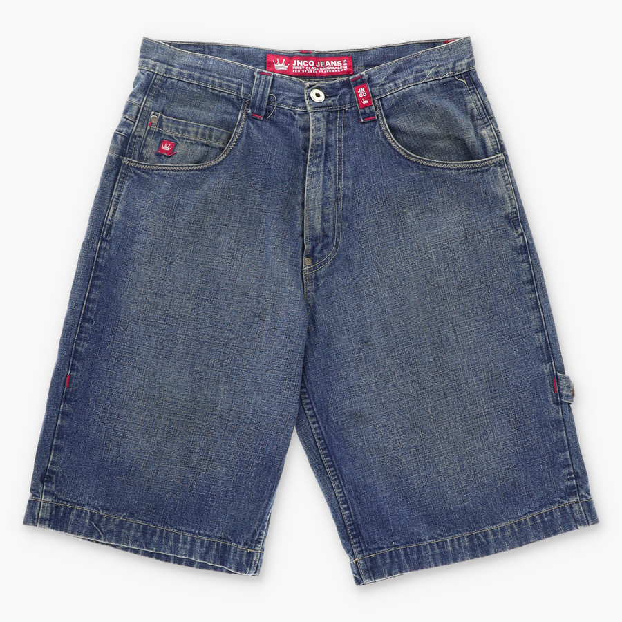 JNCO Skull Y2K Denim Jorts Shorts (32)