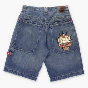 JNCO Skull Y2K Denim Jorts Shorts (32)