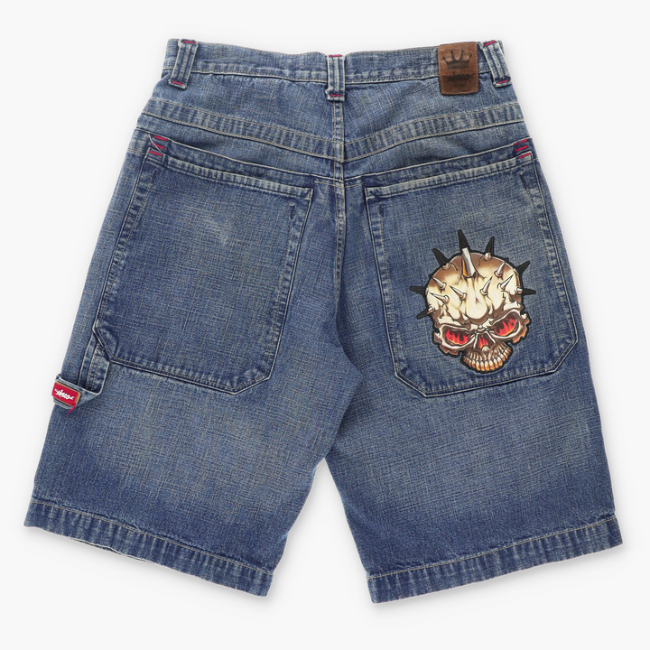 JNCO Skull Y2K Denim Jorts Shorts (32)
