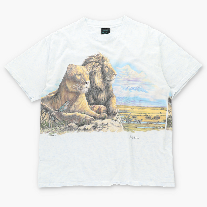 HABITAT Lions and Lioness Wildlife T-Shirt USA Made (XL)