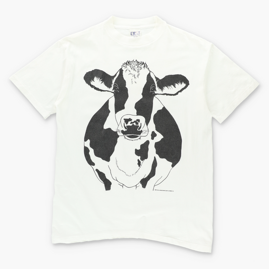 Vintage Cow 1990 Single Stitch T-Shirt USA Made (M)
