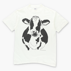 Vintage Cow 1990 Single Stitch T-Shirt USA Made (M)