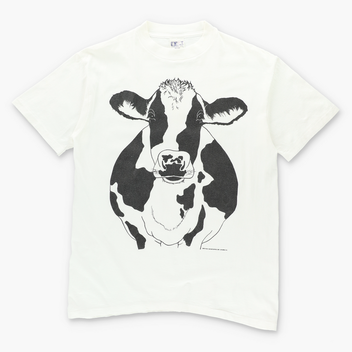 Vintage Cow 1990 Single Stitch T-Shirt USA Made (M)