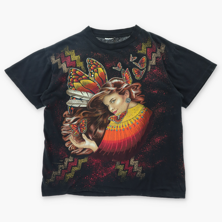 AMERICAN THUNDER Native Butterflies Front Back T-Shirt (S-M)