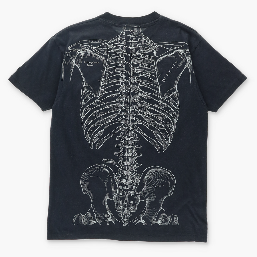 Vintage Leslie Arwin 1978 Anatomy Skeleton T-Shirt USA Made (S)