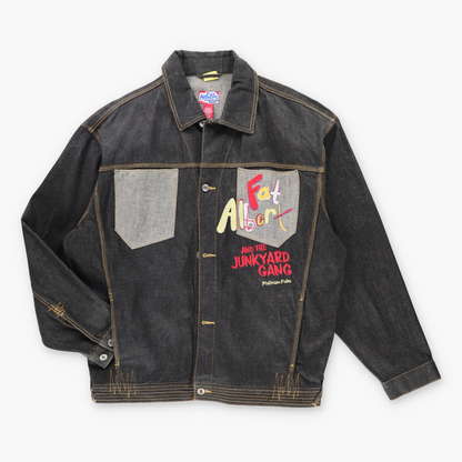 Vintage PLATINUM FUBU 'Fat Albert & The Junkyard Gang' Embroidered Denim Jacket (XXL-XXXL) Vintage Sole Melbourne