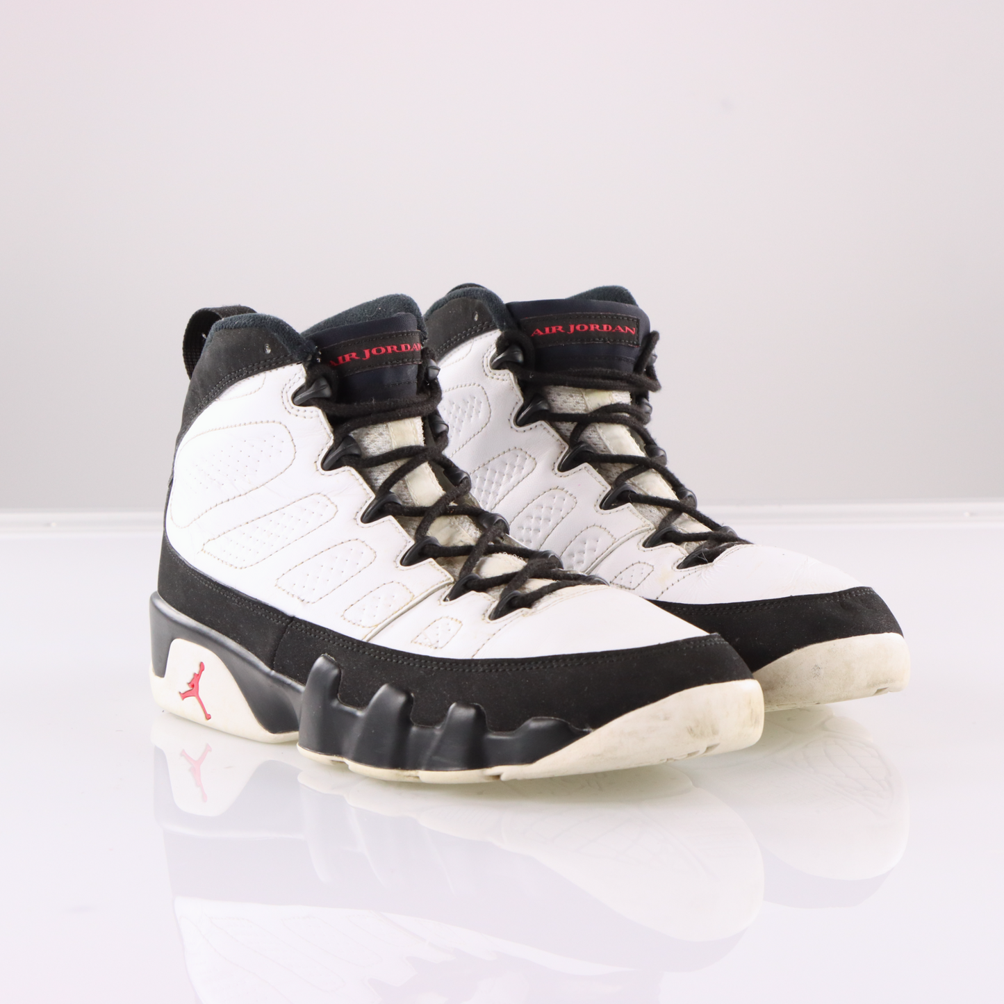 AIR JORDAN 9 Retro Space 2002 White Black Red Sneakers (12)