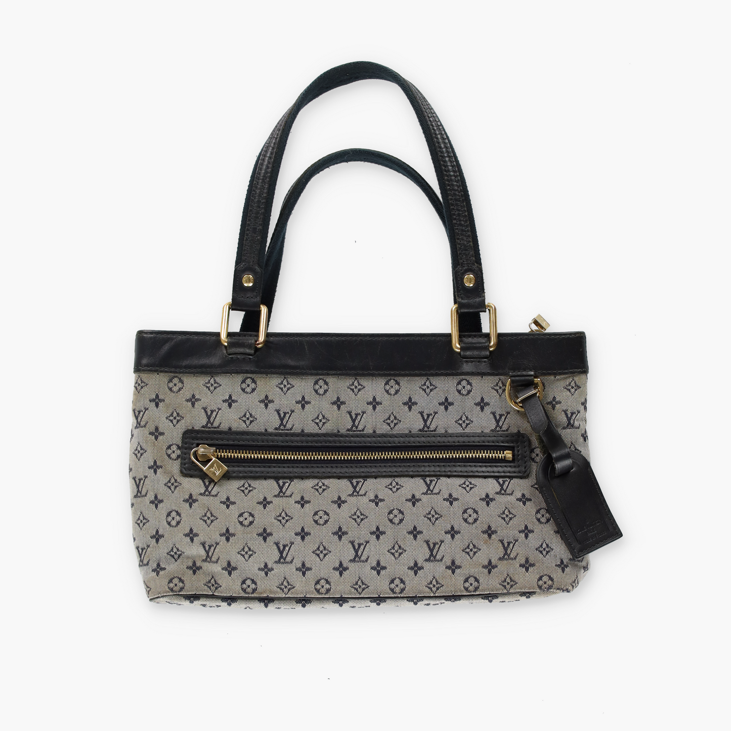 Vintage LOUIS VUITTON 'Lucille' PM Blue Canvas Mini Shoulder Bag France Made