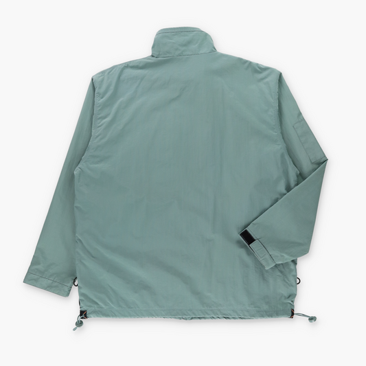 REEBOK Sage Green Mesh Lined Full Zip Windbreaker Jacket (XL TALL)