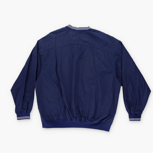 NIKE Navy & White Centre Swoosh V-Neck Windbreaker Pullover (XL)