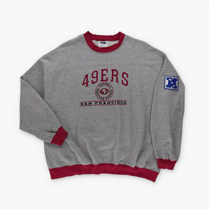 San Francisco 49ers NFL Embroidered CSA Red & Grey Ringer Sweatshirt (XXXL)