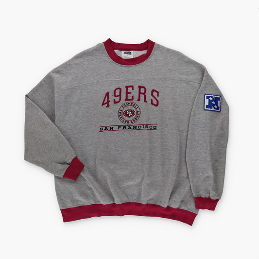 San Francisco 49ers NFL Embroidered CSA Red & Grey Ringer Sweatshirt (XXXL)