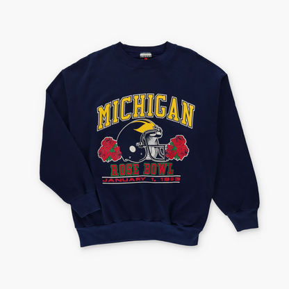 Michigan Rose Bowl 1993 USA Made SIGNAL SPORTS Blue Sweatshirt (L-XL)
