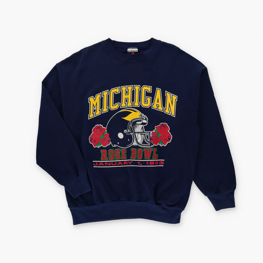 Michigan Rose Bowl 1993 USA Made SIGNAL SPORTS Blue Sweatshirt (L-XL)