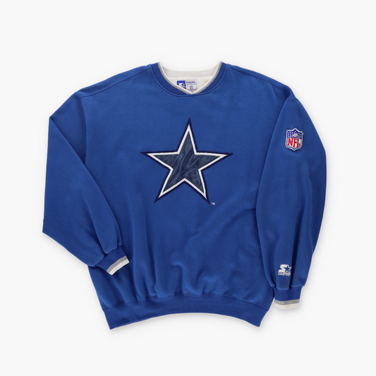 STARTER Dallas Cowboys Korean Made Embroidered Star Patch Sweatshirt (XL-XXL)