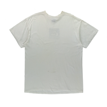 QUIKSILVER Illustrated Logo Graphic White T-Shirt (L TALL)