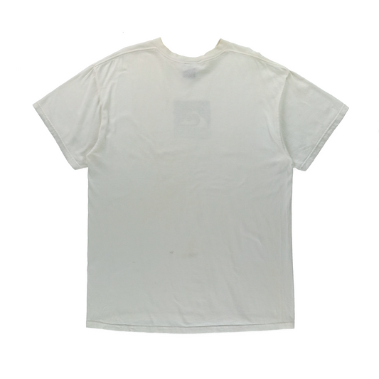 QUIKSILVER Illustrated Logo Graphic White T-Shirt (L TALL)