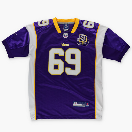 REEBOK NFL 'KOREA Made' Minnesota Vikings #69 Jarrett Allen Home Football Jersey (L-XL)