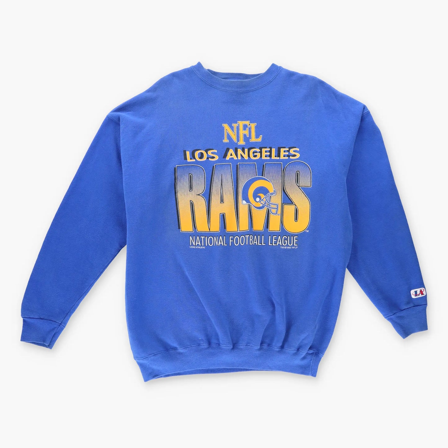 1993 Vintage RAMS NFL USA Made Blue & Yellow Football Sweatshirt (L) *Aubs Vintage Sole Melbourne