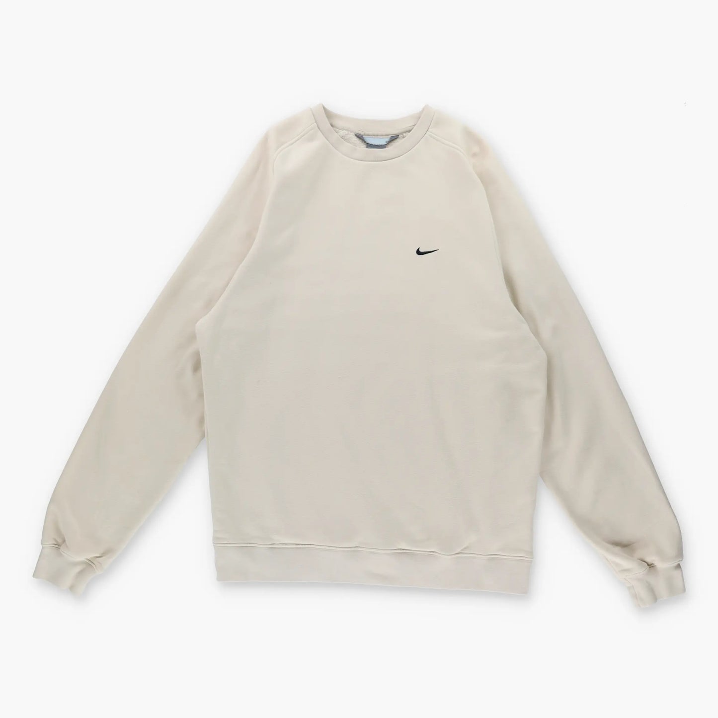 Vintage NIKE Embroidered Swoosh Black & Cream Sweatshirt (L-XL) Vintage Sole Melbourne