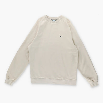 Vintage NIKE Embroidered Swoosh Black & Cream Sweatshirt (L-XL) Vintage Sole Melbourne